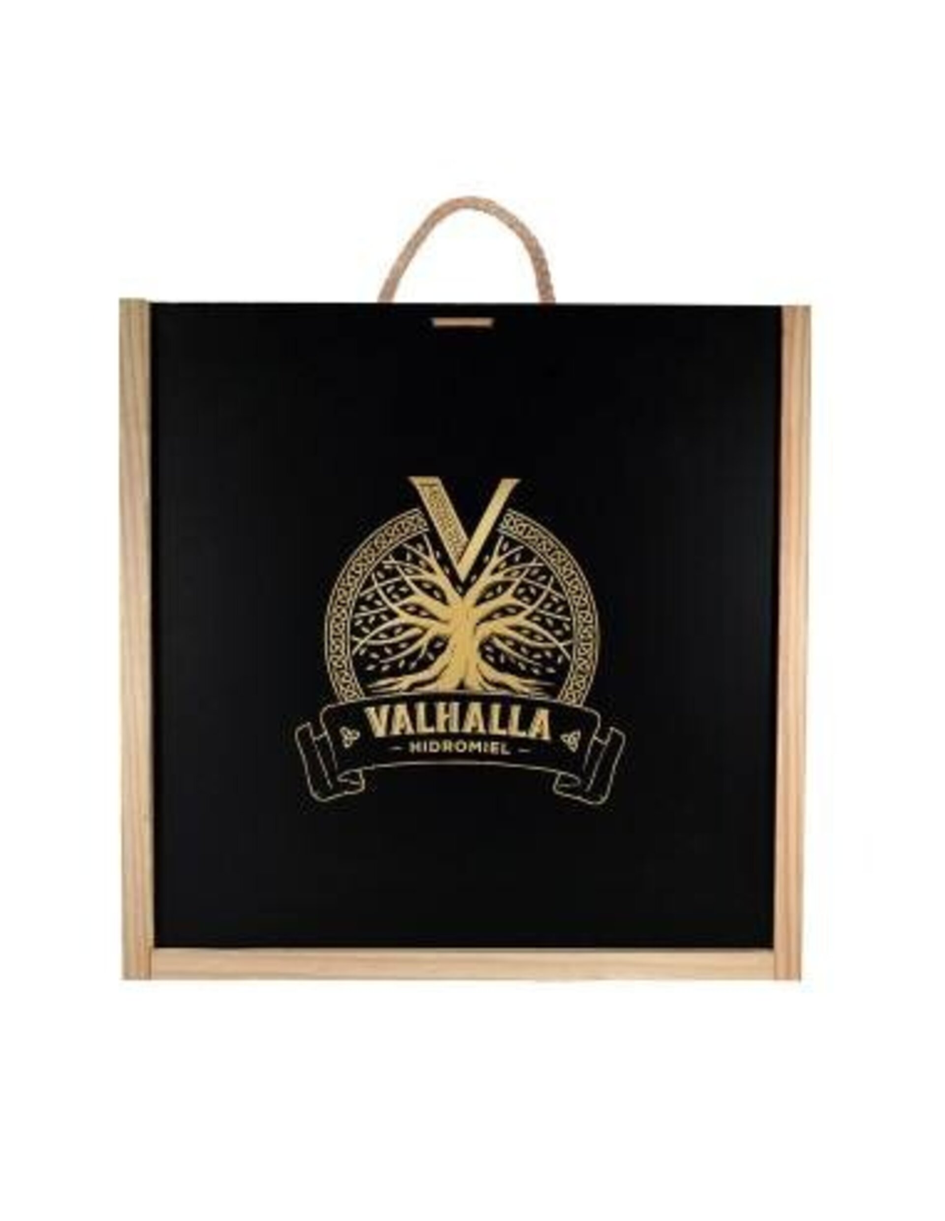 Estuche de madera con surtido de cuatro botellas de 75cl de Valhalla hidromiel. - 2
